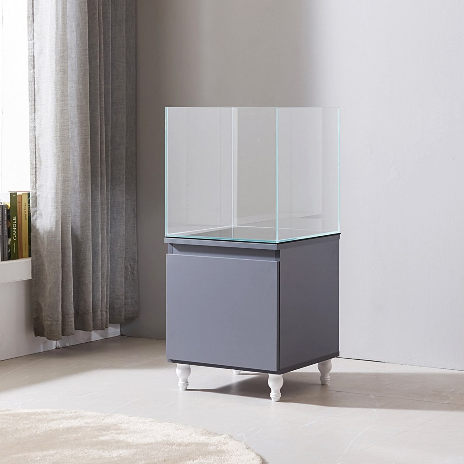 작고 귀여운 어항을 위한 세련된 하이그로시 50 어항 받침대