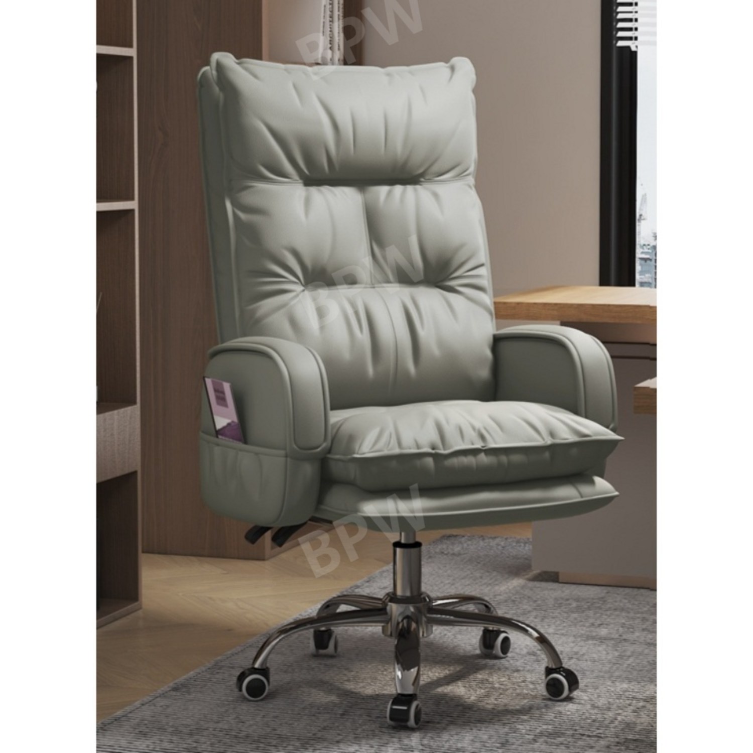 리클라이너 의자 사장님 컴퓨터 1인 브람스 휴식 사무용 고급 침대형 사무실 의자