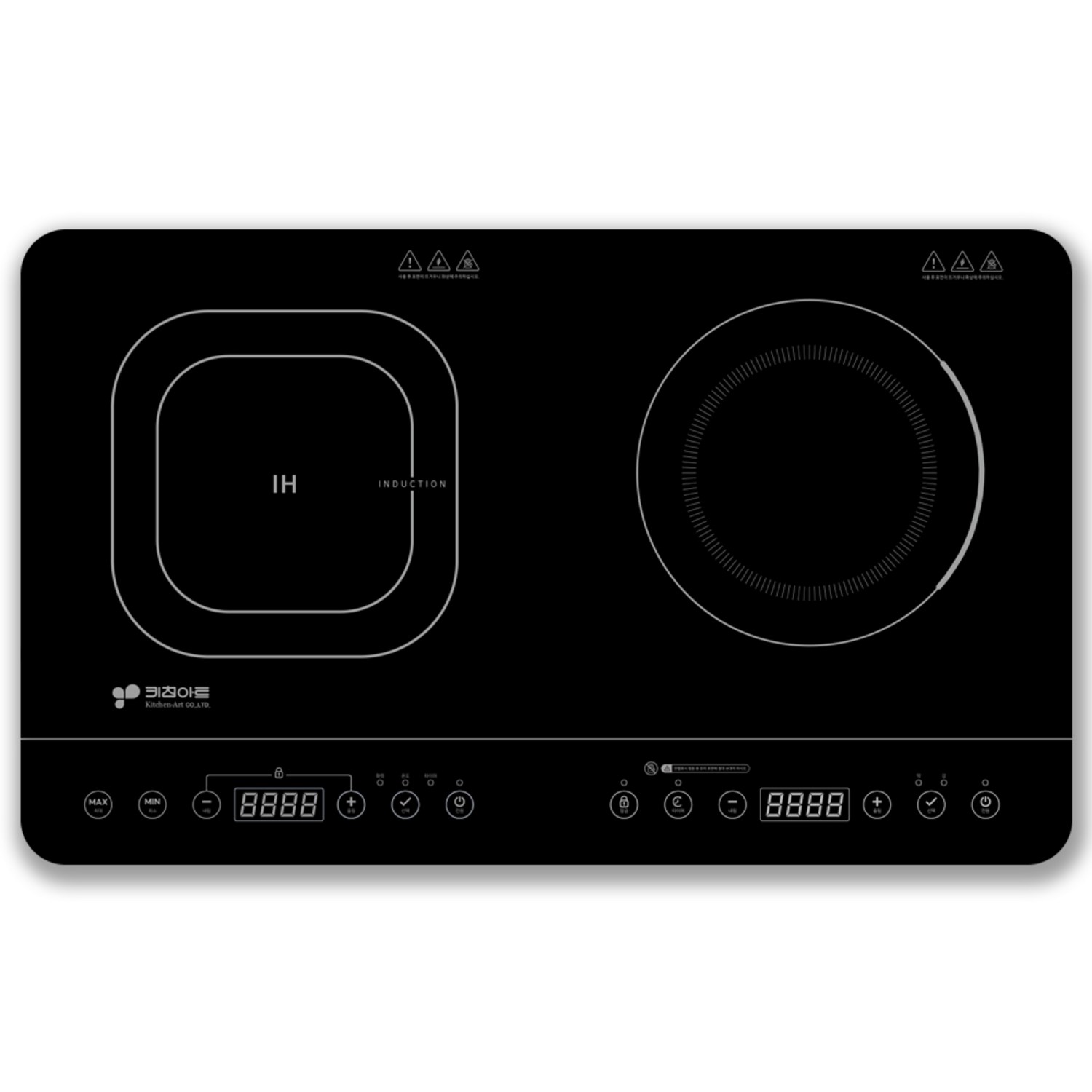 요리의 즐거움을 두 배로! 키친아트 2구 인덕션 하이라이트 전기레인지로 주방을 스마트하게!