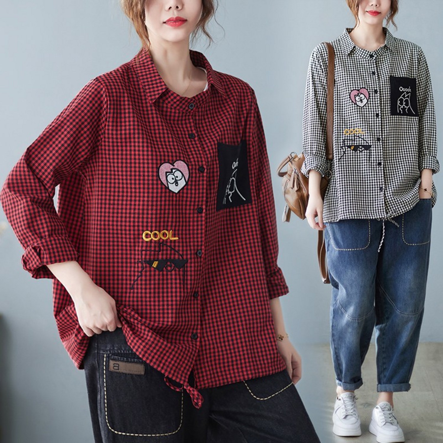 사랑스러움을 담은 사계절 오버핏 린넨 셔츠