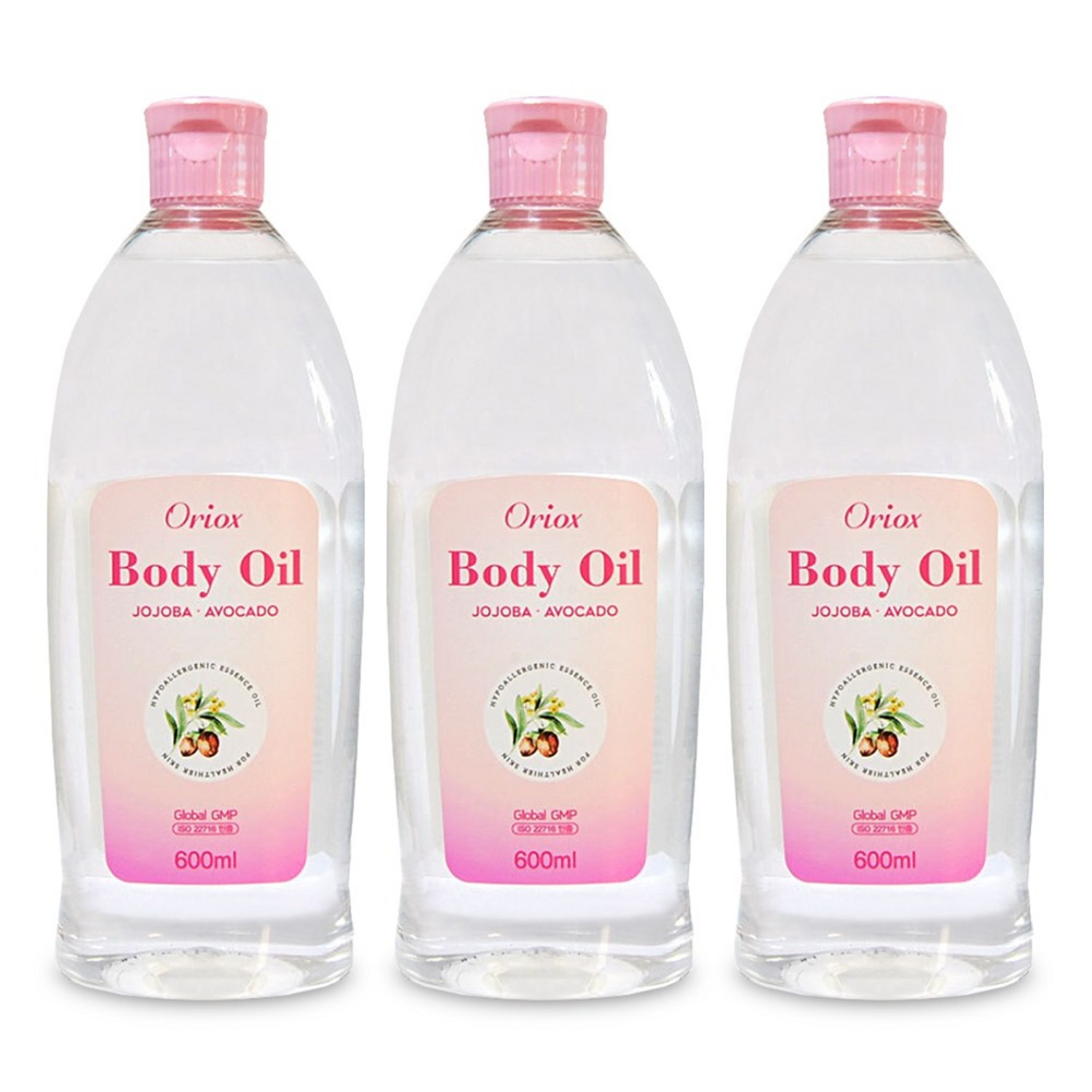 호호바함유된 베이비오일 600ml 4개 바디 마사지 보습