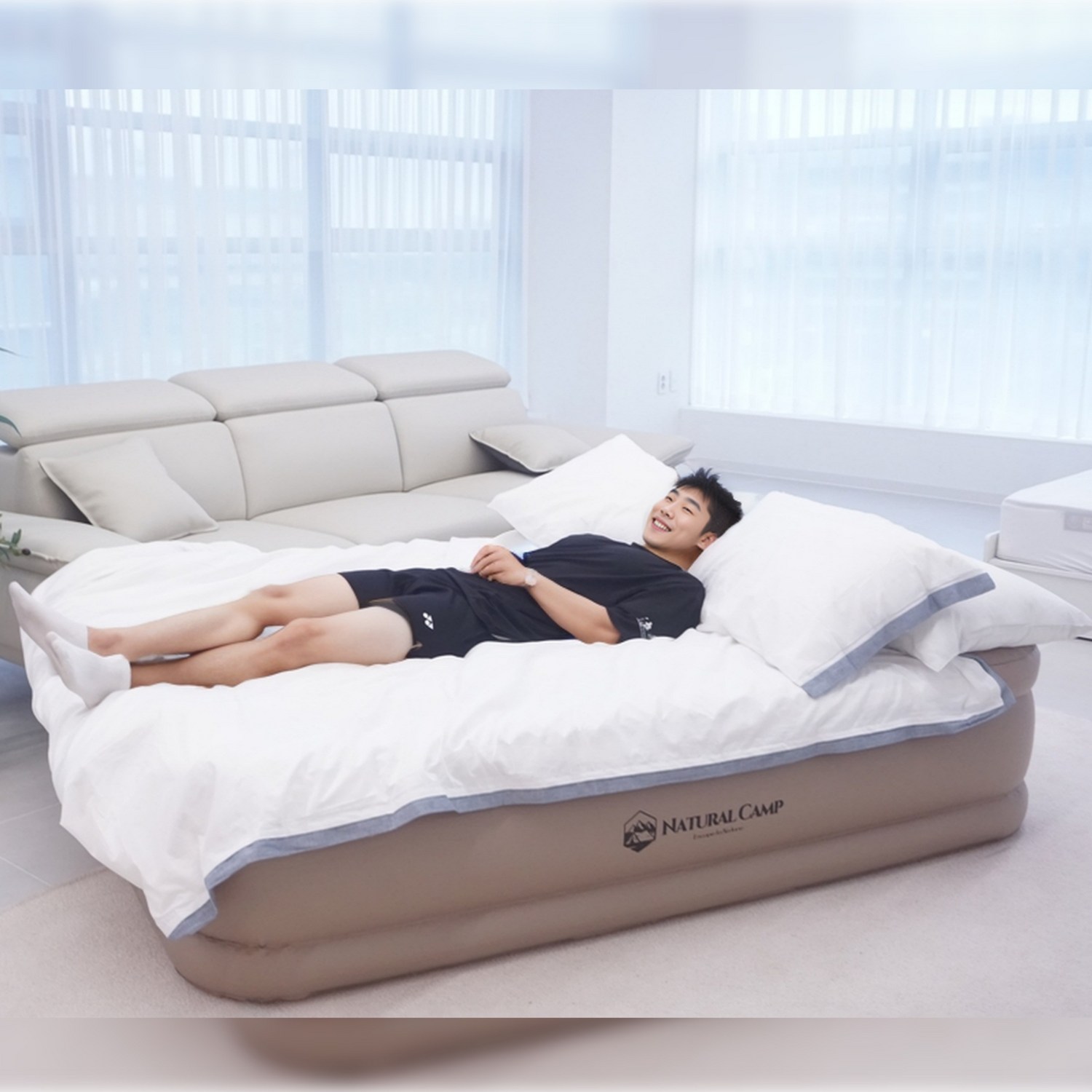 캠핑의 궁극적 편안함: 네츄럴캠프 자충 에어매트