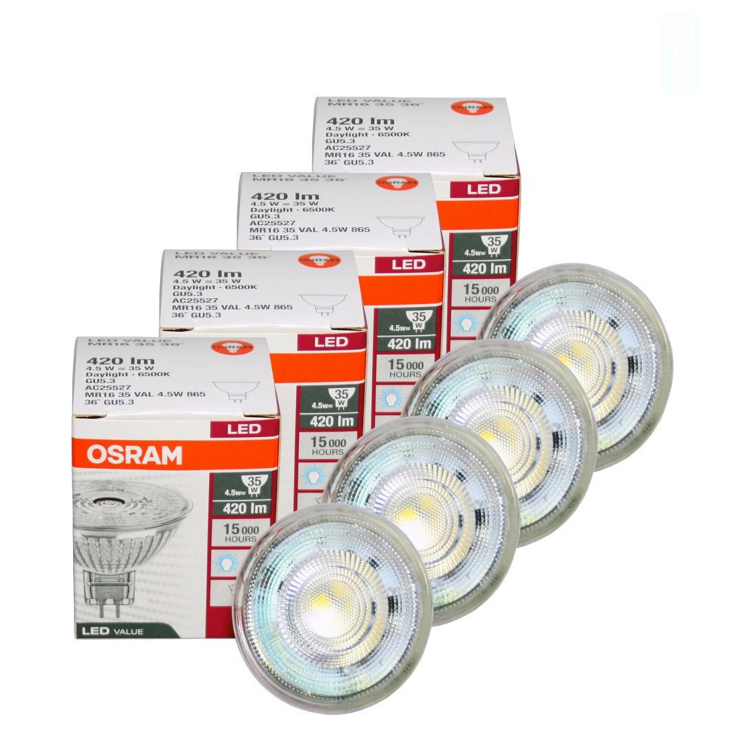오스람 LED MR16 4.5W 할로겐 램프 전구 * 4개, 주광색, 4개 - LED전구 | 쿠팡