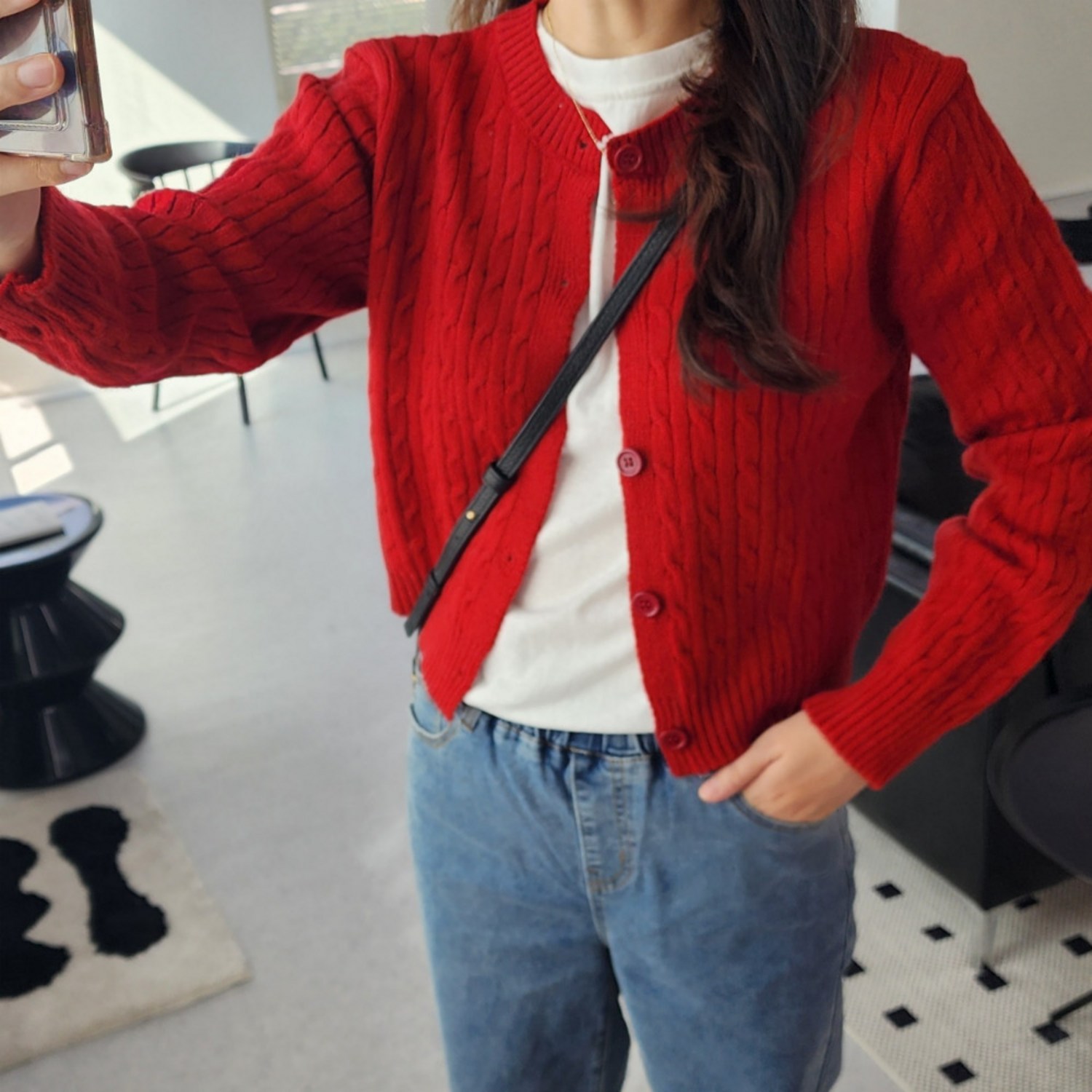 2만원으로 완성하는 봄/가을 스타일, 러벨유 꽈배기 니트 가디건!