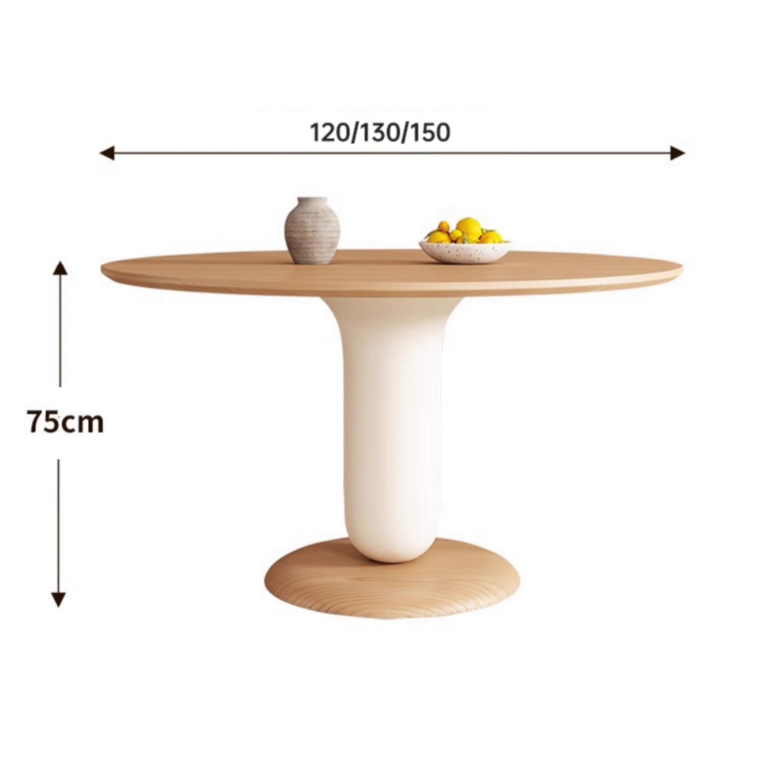 52% 할인의 달콤한 유혹! 우든리빙 원목 원형 테이블