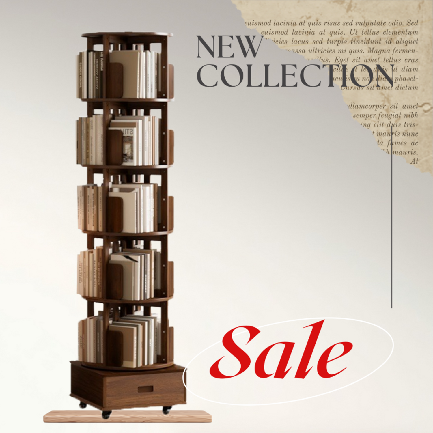 공간을 넓혀주는 솔리트리 대용량 회전책장