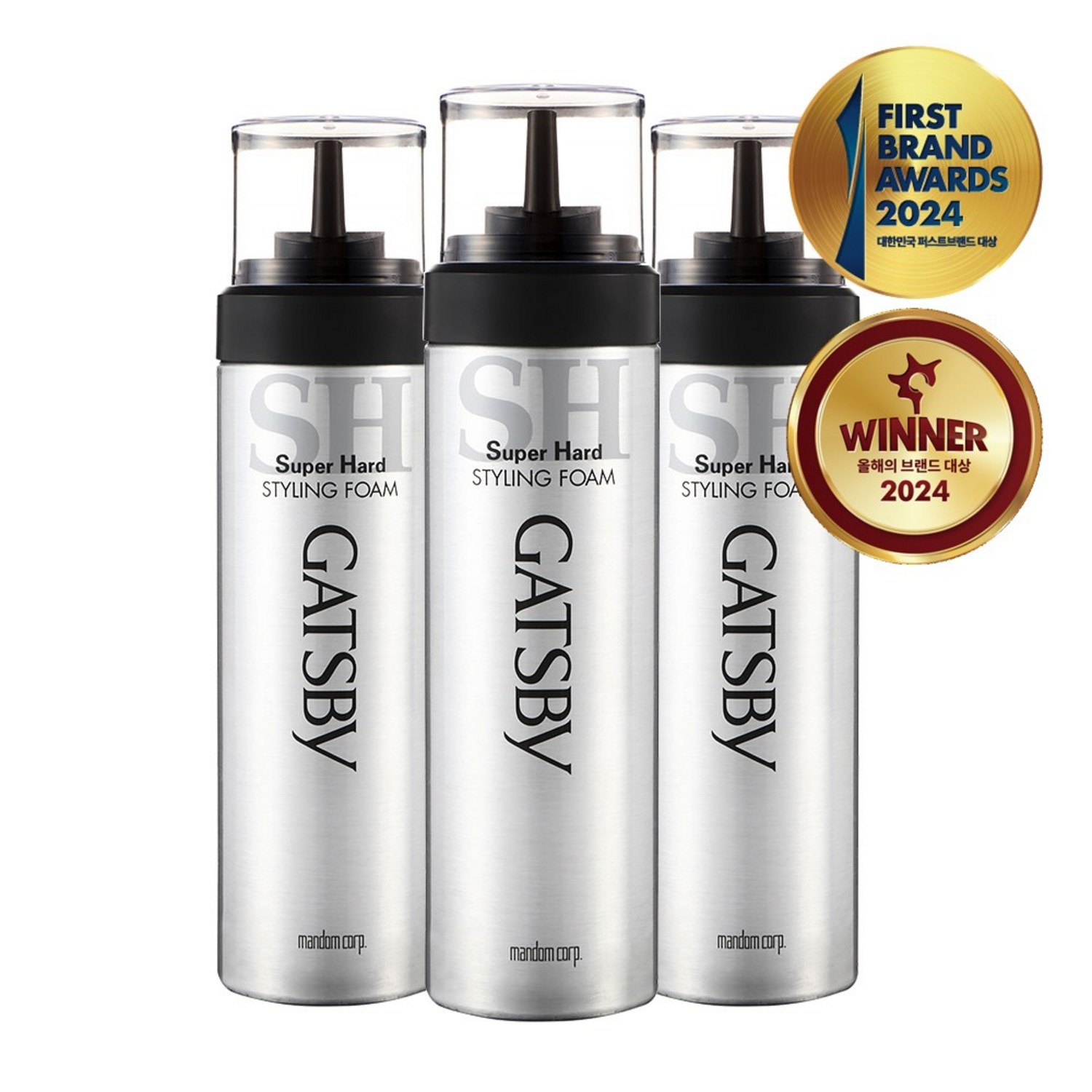 갸스비 스타일링 슈퍼하드 핸디 헤어폼, 185g, 2개