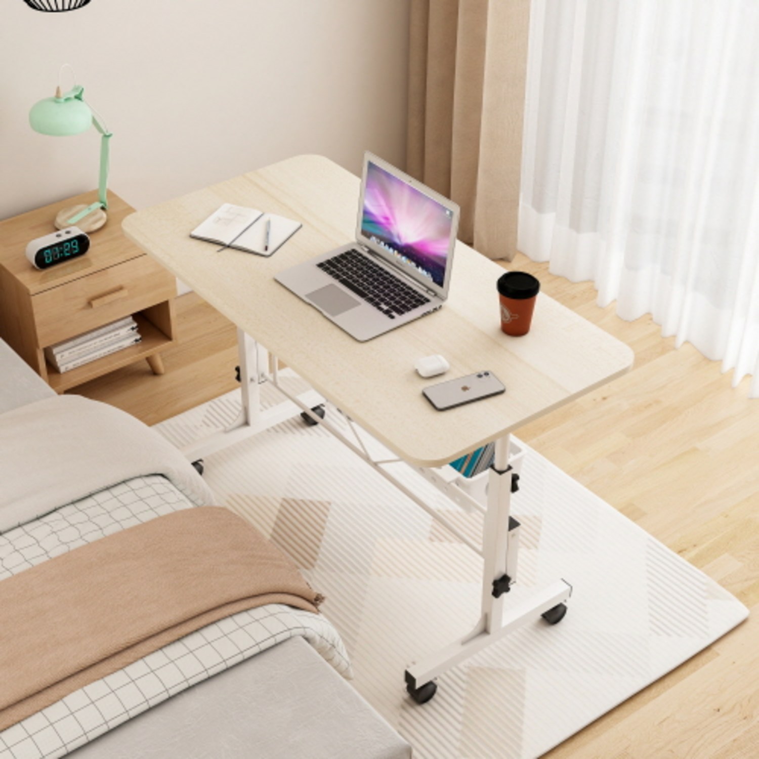 내 공간에 자유를 더하다! 이동식 높이 조절 테이블로 스마트한 공간 활용을 시작하세요.