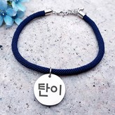 03_심플 네이비 원형 목걸이 × 1개
