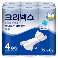 크리넥스 빨아쓰는 위생행주 블루, 6개입, 6개