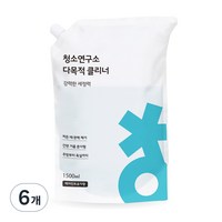 청소연구소 다목적 클리너 리필, 1.5L, 6개