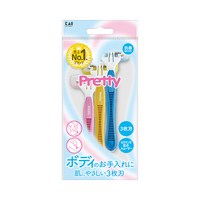 카이 프리티 3중날 여성용 바디면도기, 3개입, 1개