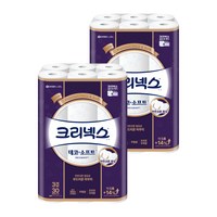 크리넥스 천연펄프 3겹 데코&소프트 화장지, 27m, 30개입, 2개