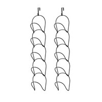 코멧 홈 모자 보관용 후크 행거, 블랙, 2개입