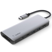 벨킨 7in1 USB C타입 멀티 허브 AVC009btSGY, 그레이, 1개