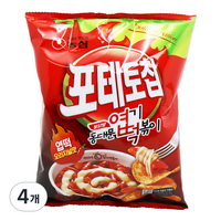 농심 포테토칩 엽떡 오리지널맛, 50g, 4개