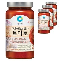 청정원 구운마늘과 양파 토마토 스파게티소스, 600g, 4개