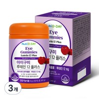 뉴트리디데이 아이구미 루테인 12 플러스 젤리, 240g, 3개