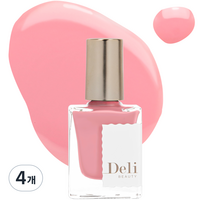 델리뷰티 딥시럽 루어인무드 네일컬러 매니큐어, MSY09 크림 코랄, 10ml, 4개