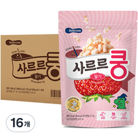 베베쿡 사르르쿵 과자, 딸기맛, 23g, 16개