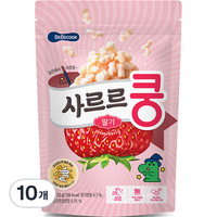 베베쿡 사르르쿵 과자, 딸기맛, 23g, 10개