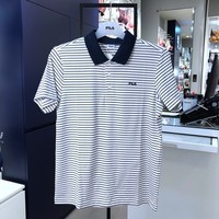 [휠라언더웨어] FILA N/P 스트라이프 메쉬JQ 원마일 남성 반팔 카라티 (DID) 통기성이 좋아 시원한 남자 카라 반팔 티셔츠 #신축성이좋아요