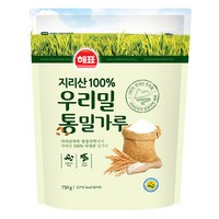 해표 우리밀 통밀가루, 750g, 5개