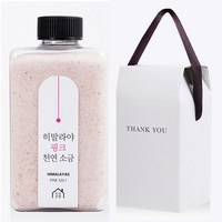 [선물박스 포장] 소금공장 핑크솔트 천일염 380G 조문 장례식 결혼식 돌잔치 소금답례품, 1개