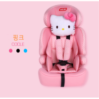 sw 귀여운 캐릭터 카시트 ISOFIX 안전벨트 카시트(A타입), (A타입)핑크