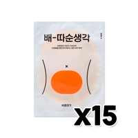 바른생각 배따순생각 휴대용 붙이는 핫팩 1P x 15개