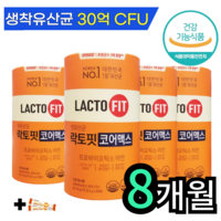 [100% 정품] 락토핏 코어맥스 5x 프로바이오틱스 Lactofit core 생 유산균 골드 종근당 건강 락토빗 라토픽 라톡핏 라토핏 +사은품 비타민C, 4개, 60회분