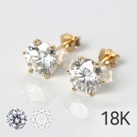 전체 18K 모이사나이트 다이아 귀걸이 (1쌍) / GRA인증서