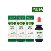 오리진에이 프로폴리스 리퀴드 원액 액상 40% 25ml X 3병 호주 Origin-A 무알콜 400ml 수용성, 3개