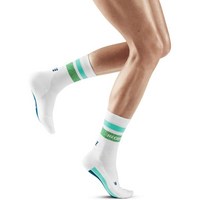 CEP 양말 압박 삭스 미드컷 여성 크루 컷 운동 러닝 미드, 2CEP CEP, Miami - White/Green/Aqua, Miami - White/Green/Aqua