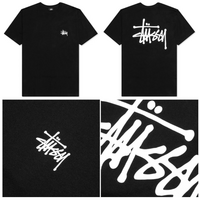 스투시 반팔티 베이직 로고 프린트 반팔티셔츠 1904870 STUSSY 라운드 면 반팔 남자 여자 남녀 공용 커플 트레이닝 스포츠 운동 데일리 반소매 커플티 스투시반팔티