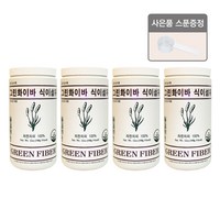 그린화이바 식이섬유+스푼 증정 (차전자피 식이섬유 다이어트 배변활동), 340g, 4개