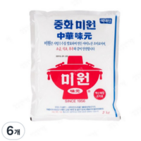 중화 미원 대상 2kg X6개 업소 식당 업소용 식당용해가달님께*, 6개