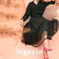 [logacia] 로가시아 CDC 크레이프 러플 블라우스 1종