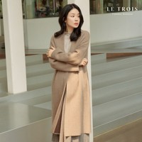 [KT알파쇼핑][LE TROIS]23FW 이보영의 르투아 라쿤 울 블렌디드 니트코트