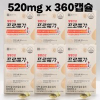 프로메가 알티지오메가3 듀얼 비타민D 520mg 60캡슐 6개 / MJ, 360정, 1개