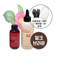 메르센보떼 동백 컬러젤+헤어캡+라텍스장갑, 1개, 밀크브라운