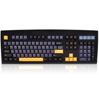 QSENN DT35 104 PBT 풀윤활 가스켓 유무선 기계식 키보드, 블랙 / 애플민트축 V1