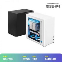 한성컴퓨터 라이젠7 7800X3D RTX4070Ti SUPER / TFG AX3A707iRX3 AMD 게이밍 컴퓨터 본체 데스크탑 주문 조립 PC, 화이트