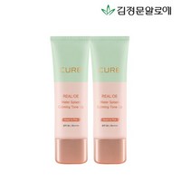 [김정문알로에] 큐어 리알로에 카밍 톤업 선크림2개, 40g, 2개