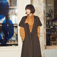 지스튜디오 23FW 자카드 케이프롱자켓