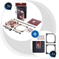 Noctua 녹투아 번들 3X NF-A12x25 PWM + 2X NA-SFMA1 420mm 수냉 라디에이터용 세트