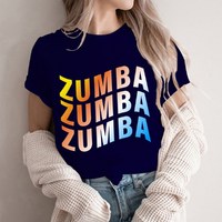 줌바티 Zumba 줌바웨어 단체복 운동복 줌바댄스 줌바 방송댄스복 줌바댄스복장 줌바반팔티, 06_네이비