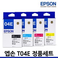 엡손 정품 잉크 T04E 4색세트 WF-2851 XP-2106 XP-2101, 1세트, T04E170 4색세트/정품