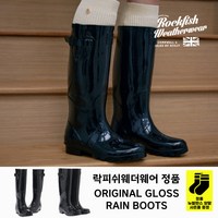 (국내매장판) 락피쉬웨더웨어 롱 레인 부츠 ORIGINAL GLOSS 블랙