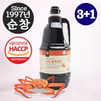 순창 홍게 간장 1.8L (4병) 진간장 1.8리터 홍게맛 27년 전통 해썹 인증, 4개